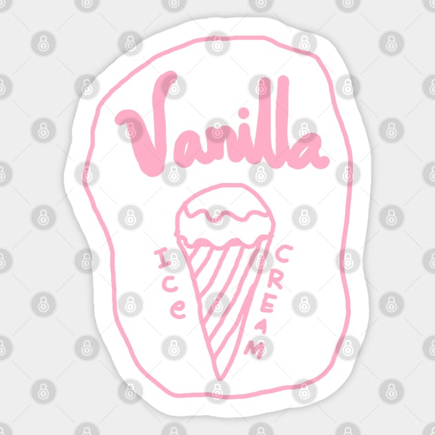 VANILLA ICE CREAM Sticker by zzzozzo